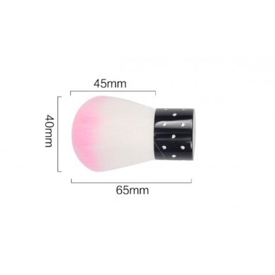 Šepetėlis nagų dulkėms valyti PINK DIAMONDS 1 Šepetėlis nagų dulkėms valyti PINK DIAMONDS 1
