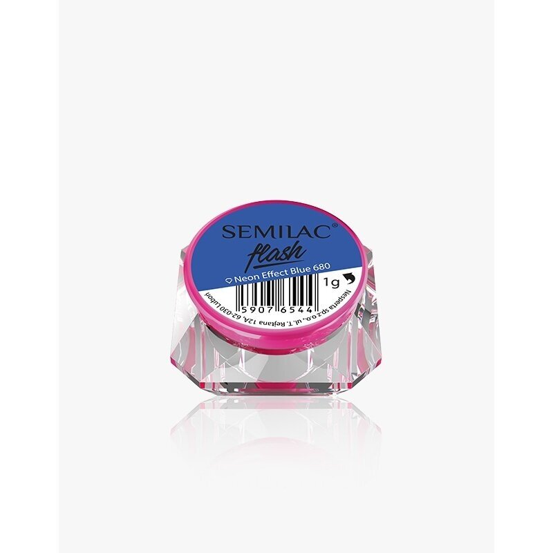 SEMILAC FLASH 680 pudra manikiūro dailei NEON EFFECT BLUE ,2 g.