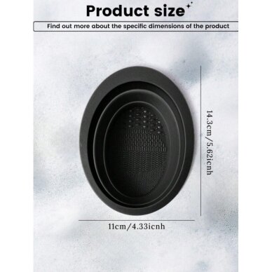 Silikoninė vonelė makiažo šepetėliams plauti BLACK OVAL 1 Silikoninė vonelė makiažo šepetėliams plauti BLACK OVAL 1