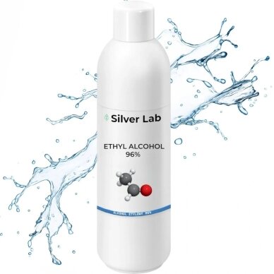 SILVER LAB techninis etilo alkoholis 96 %, 1 l SILVER LAB techninis etilo alkoholis 96 %, 1 l