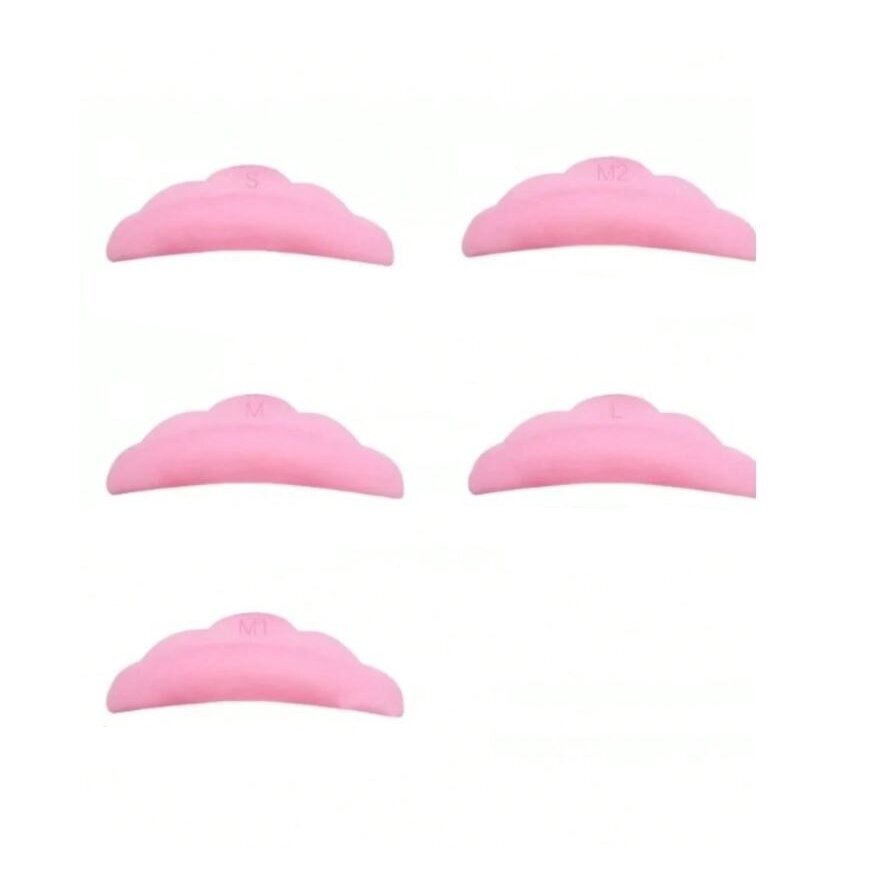 Silikoniniai padeliai blakstienų laminavimui PINK (5 poros), 10 vnt. Silikoniniai padeliai blakstienų laminavimui PINK (5 poros), 10 vnt.