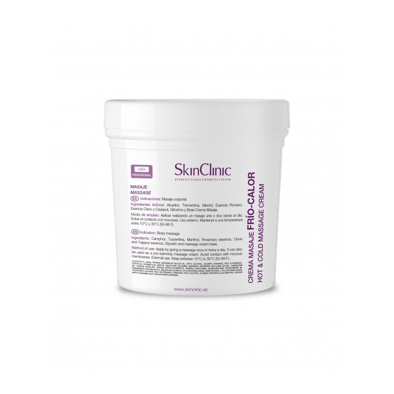 SkinClinic HOT AND COLD MASSAGE CREAM kontrastinis kūno masažo kremas su keičiamu šilumos-šalčio pojūčiu, 1000 ml SkinClinic HOT AND COLD MASSAGE CREAM kontrastinis kūno masažo kremas su keičiamu šilumos-šalčio pojūčiu, 1000 ml