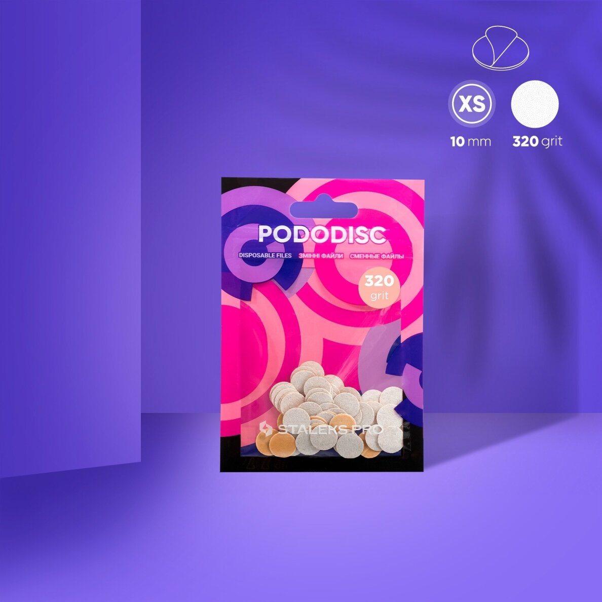 STALEKS keičiami abrazyvai podo diskui PODODISC XS EXPERT 320 gr, 50 vnt 2 STALEKS keičiami abrazyvai podo diskui PODODISC XS EXPERT 320 gr, 50 vnt 2