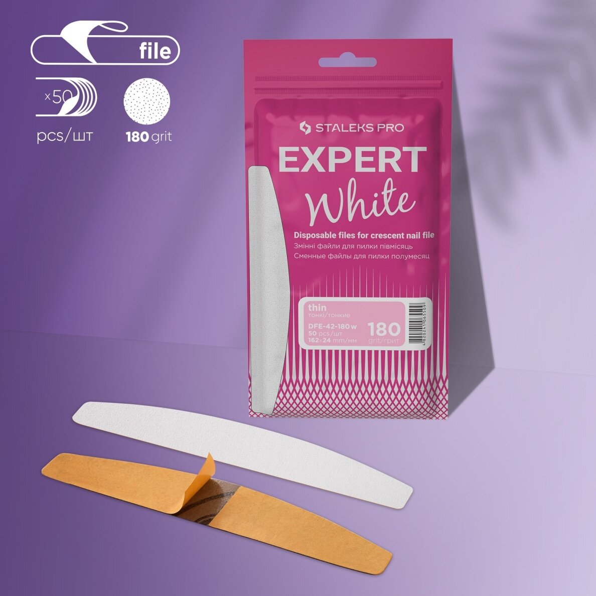 STALEKS klijuojami dildės abrazyvai EXPERT 42 180 gr, 50 vnt 2