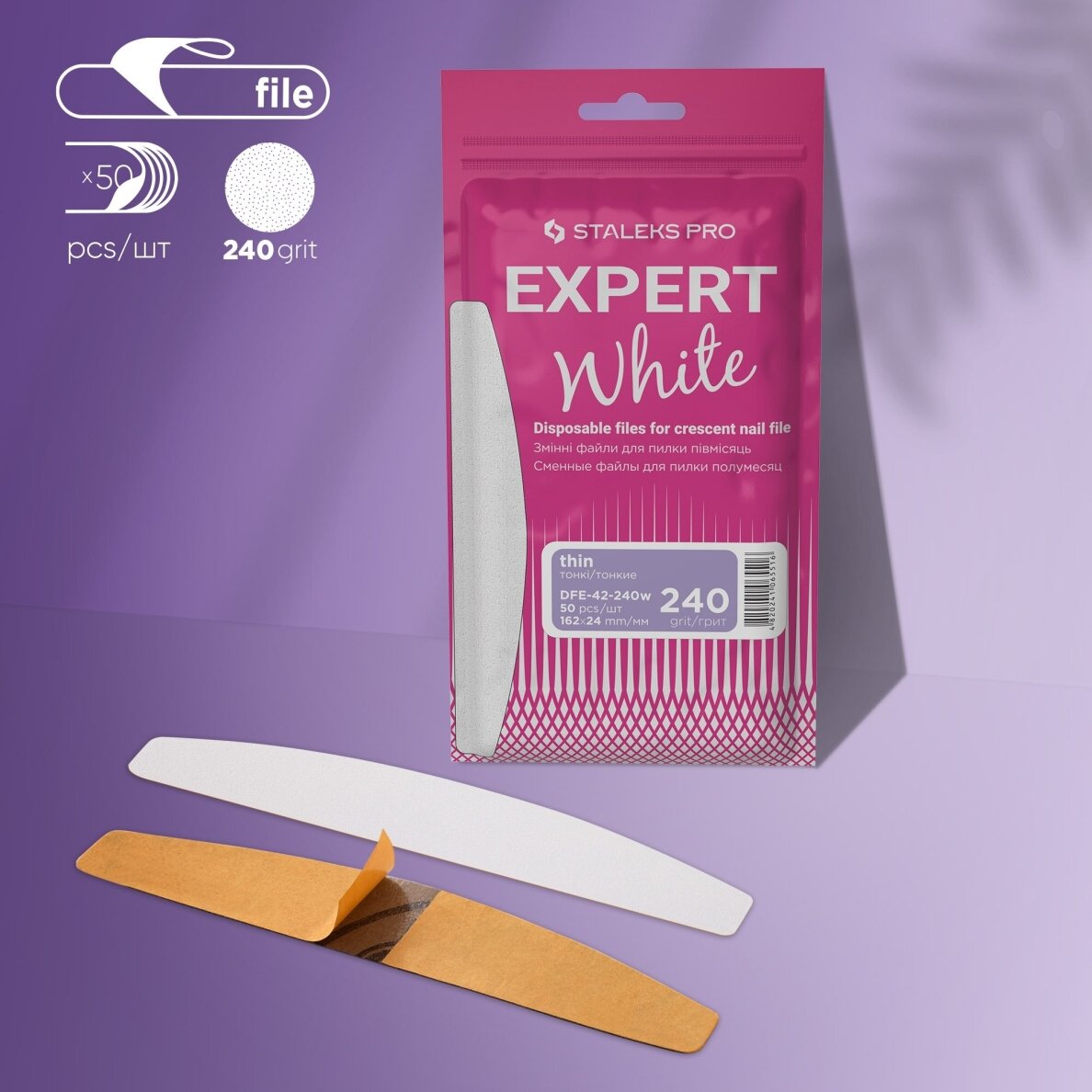 STALEKS klijuojami dildės abrazyvai EXPERT 42, 240 gr, 50 vnt 2