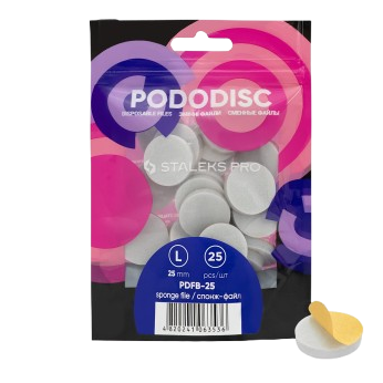 STALEKS poliravimo kempinėlės podo diskui L dydis PODODISC EXPERT, 25 vnt STALEKS poliravimo kempinėlės podo diskui L dydis PODODISC EXPERT, 25 vnt