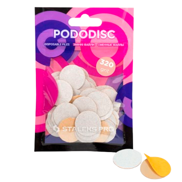 STALEKS keičiami abrazyvai podo diskui PODODISC M EXPERT 320 gr, 50 vnt STALEKS keičiami abrazyvai podo diskui PODODISC M EXPERT 320 gr, 50 vnt