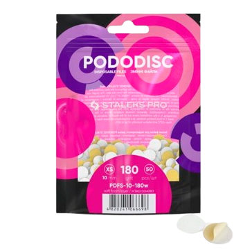 STALEKS keičiami abrazyvai soft foam podo diskui PODODISC XS EXPERT 180 gritų, 50 vnt STALEKS keičiami abrazyvai soft foam podo diskui PODODISC XS EXPERT 180 gritų, 50 vnt