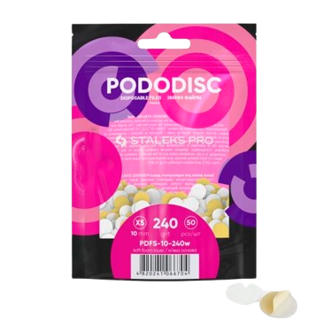 STALEKS keičiami abrazyvai soft foam podo diskui PODODISC XS EXPERT 240 gritų, 50 vnt STALEKS keičiami abrazyvai soft foam podo diskui PODODISC XS EXPERT 240 gritų, 50 vnt