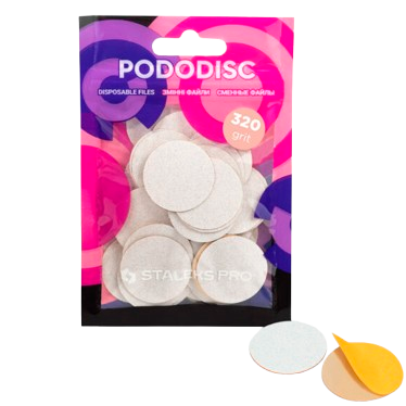 STALEKS keičiami abrazyvai podo diskui PODODISC L EXPERT 320 gr, 50 vnt STALEKS keičiami abrazyvai podo diskui PODODISC L EXPERT 320 gr, 50 vnt