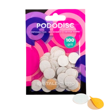 STALEKS keičiami abrazyvai podo diskui PODODISC S EXPERT 100 gr, 50 vnt STALEKS keičiami abrazyvai podo diskui PODODISC S EXPERT 100 gr, 50 vnt