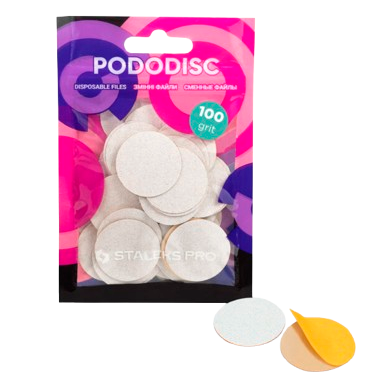 STALEKS keičiami abrazyvai podo diskui PODODISC L EXPERT 100 gr, 50 vnt