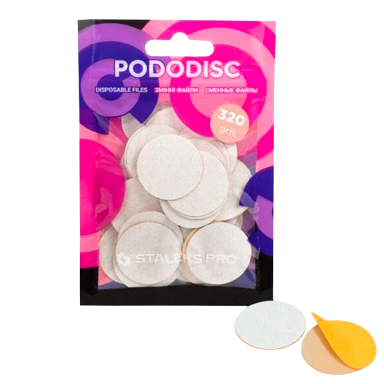 STALEKS keičiami abrazyvai podo diskui PODODISC L EXPERT 320 gr, 50 vnt STALEKS keičiami abrazyvai podo diskui PODODISC L EXPERT 320 gr, 50 vnt