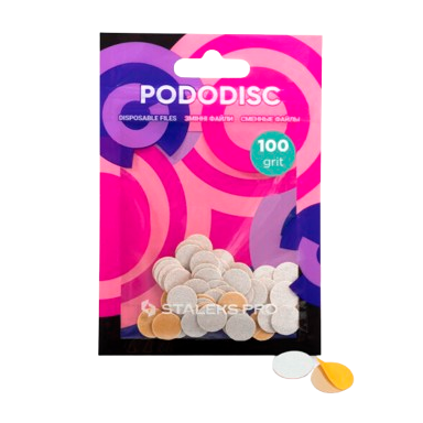 STALEKS keičiami abrazyvai podo diskui PODODISC XS EXPERT 100 gr, 50 vnt