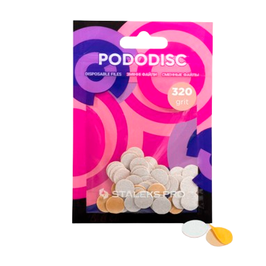 STALEKS keičiami abrazyvai podo diskui PODODISC XS EXPERT 320 gr, 50 vnt STALEKS keičiami abrazyvai podo diskui PODODISC XS EXPERT 320 gr, 50 vnt