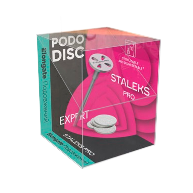 STALEKS PRO PODO diskas 10mm + keičiami vienkartiniai lapeliai (180 gritų), 5 vnt
