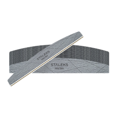 STALEKS SMART pusmėnulio formos mineralinė nagų dildė, 150/150 gritų (25 vnt.) STALEKS SMART pusmėnulio formos mineralinė nagų dildė, 150/150 gritų (25 vnt.)
