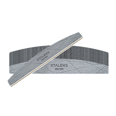 STALEKS SMART pusmėnulio formos mineralinė nagų dildė, 180/180 gritų (25 vnt.) STALEKS SMART pusmėnulio formos mineralinė nagų dildė, 180/180 gritų (25 vnt.)