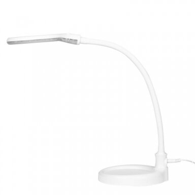 ELEGANTE RED LINE profesionali kosmetologinė stalinė LED lempa - lupa ELEGANTE 2014-2R 30 SMD 5D su stovu ir tvirtinimu prie paviršių funkcija, baltos spalvos