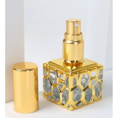 Stiklinis buteliukas kvepalams, 10 ml GOLD Stiklinis buteliukas kvepalams, 10 ml GOLD