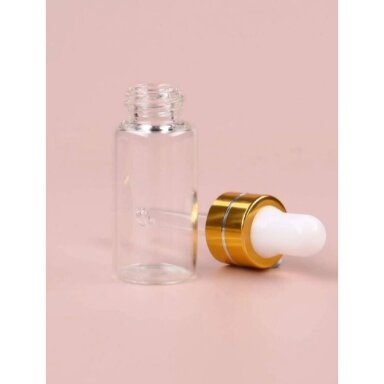 Stiklinis buteliukas su pipete, 10 ml, 5vnt Stiklinis buteliukas su pipete, 10 ml, 5vnt
