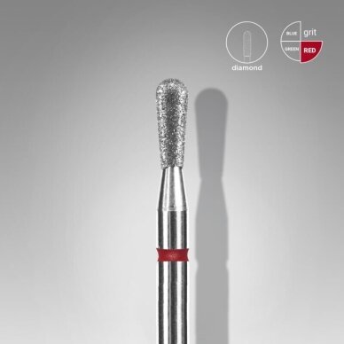 STALEKS deimantinis antgalis EXPERT RED 2,3 mm /5 mm 1