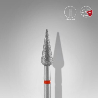STALEKS deimantinis antgalis EXPERT RED 4 mm /12 mm 1 STALEKS deimantinis antgalis EXPERT RED 4 mm /12 mm 1