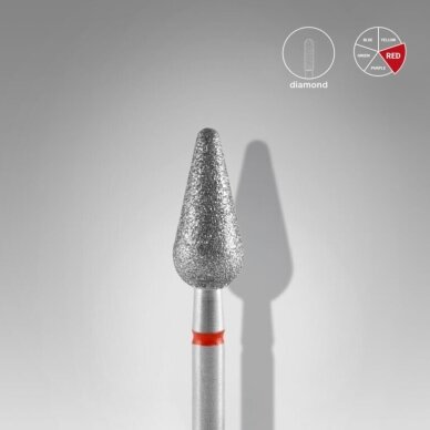 STALEKS deimantinis antgalis EXPERT RED 5 mm /12 mm 1 STALEKS deimantinis antgalis EXPERT RED 5 mm /12 mm 1