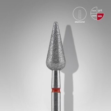 STALEKS deimantinis antgalis EXPERT RED 5 mm /12 mm 1