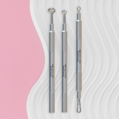STALEKS įrankiai spuogų ir inkštirų šalinimui BEAUTY & CARE 30, 3 vnt 3 STALEKS įrankiai spuogų ir inkštirų šalinimui BEAUTY & CARE 30, 3 vnt 3