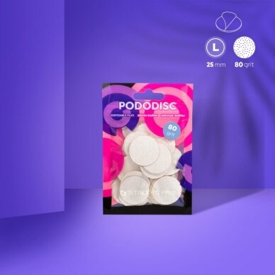 STALEKS keičiami abrazyvai podo diskui PODODISC L EXPERT 80 gr, 50 vnt 2 STALEKS keičiami abrazyvai podo diskui PODODISC L EXPERT 80 gr, 50 vnt 2