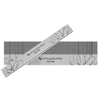 STALEKS PRO mineralinė nagų dildė 100/180 gritų, stačiakampio formos, 25 vnt STALEKS PRO mineralinė nagų dildė 100/180 gritų, stačiakampio formos, 25 vnt