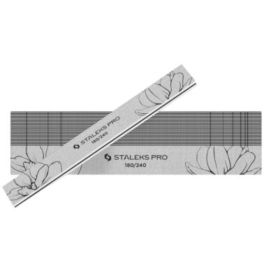 STALEKS PRO mineralinė nagų dildė 180/240 gritų, stačiakampio formos, 25 vnt STALEKS PRO mineralinė nagų dildė 180/240 gritų, stačiakampio formos, 25 vnt