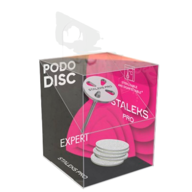 STALEKS PRO PODO diskas 15mm + keičiami vienkartiniai lapeliai (180 gritų), 5 vnt 1 STALEKS PRO PODO diskas 15mm + keičiami vienkartiniai lapeliai (180 gritų), 5 vnt 1
