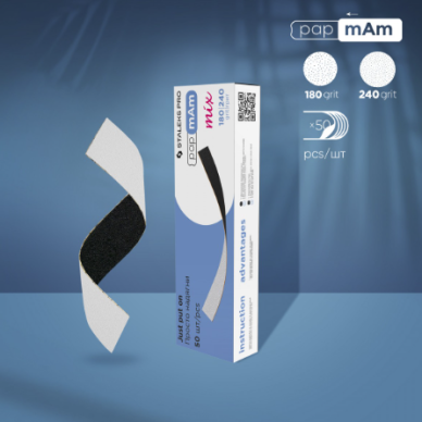 STALEKS PRO užmaunami dildės abrazyvai, 180/240 gritų, 50 vnt. 3 STALEKS PRO užmaunami dildės abrazyvai, 180/240 gritų, 50 vnt. 3