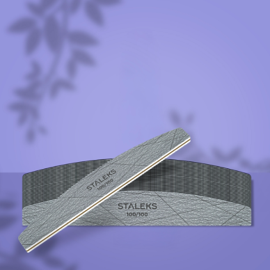 STALEKS SMART pusmėnulio formos mineralinė nagų dildė, 100/100 gritų (25 vnt.) 2