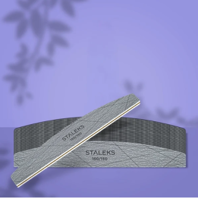 STALEKS SMART pusmėnulio formos mineralinė nagų dildė, 150/150 gritų (25 vnt.)  2