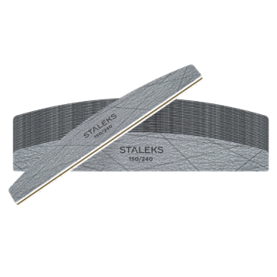 STALEKS SMART pusmėnulio formos mineralinė nagų dildė, 150/240 gritų (25 vnt.) STALEKS SMART pusmėnulio formos mineralinė nagų dildė, 150/240 gritų (25 vnt.)
