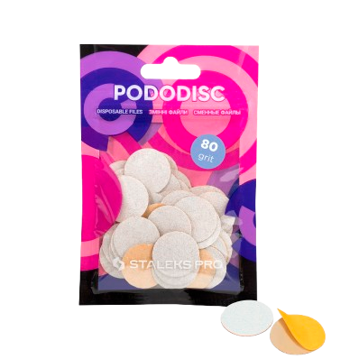 STALEKS PRO profesionalūs keičiami PODO diskeliai 20 mm (80gritų), 50 vnt STALEKS PRO profesionalūs keičiami PODO diskeliai 20 mm (80gritų), 50 vnt