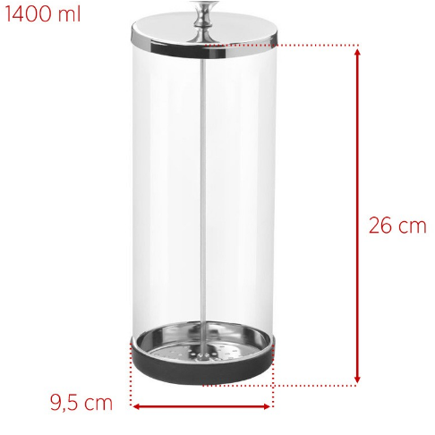 Stiklinis indas įrankių mirkimui ir dezinfekcijai, 1400 ml 2