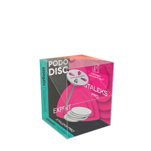 STALEKS PRO PODO diskas 15mm + keičiami vienkartiniai lapeliai (180 gritų), 5 vnt 1