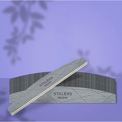 STALEKS SMART pusmėnulio formos mineralinė nagų dildė, 150/240 gritų (25 vnt.) 2 STALEKS SMART pusmėnulio formos mineralinė nagų dildė, 150/240 gritų (25 vnt.) 2