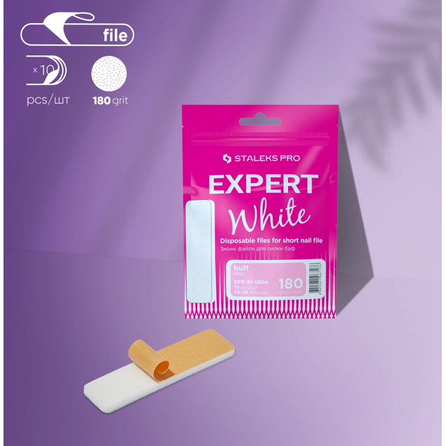 STALEKS PRO vienkartinės dildės-kempinėlės trumpai nagų dildei EXPERT 51, 180 gritų (10 vnt.) 1 STALEKS PRO vienkartinės dildės-kempinėlės trumpai nagų dildei EXPERT 51, 180 gritų (10 vnt.) 1