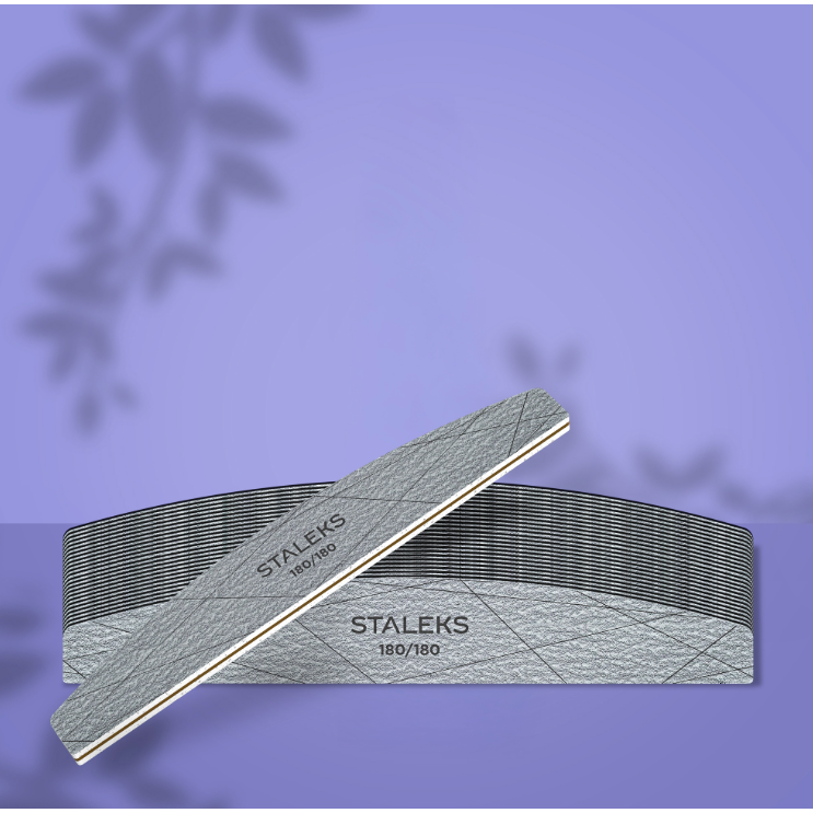 STALEKS SMART pusmėnulio formos mineralinė nagų dildė, 180/180 gritų (25 vnt.)  2