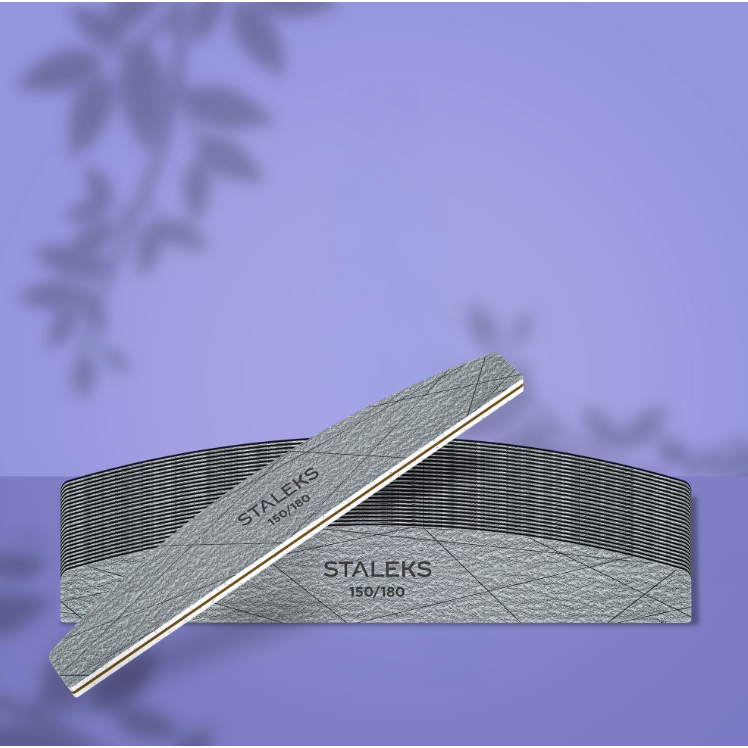 STALEKS SMART pusmėnulio formos mineralinė nagų dildė, 150/180 gritų (25 vnt.) 2 STALEKS SMART pusmėnulio formos mineralinė nagų dildė, 150/180 gritų (25 vnt.) 2