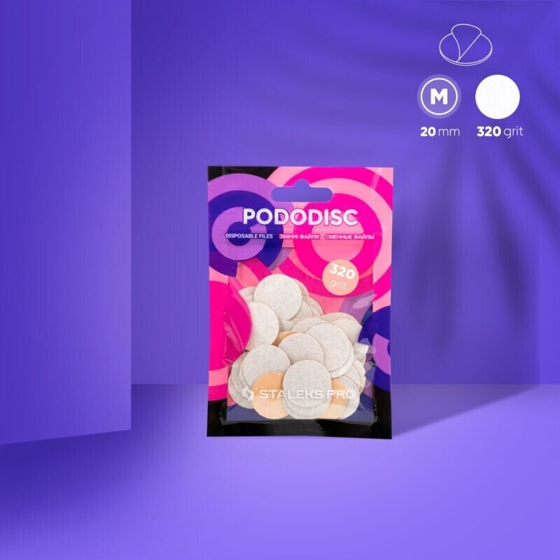 STALEKS keičiami abrazyvai podo diskui PODODISC M EXPERT 320 gr, 50 vnt 1 STALEKS keičiami abrazyvai podo diskui PODODISC M EXPERT 320 gr, 50 vnt 1