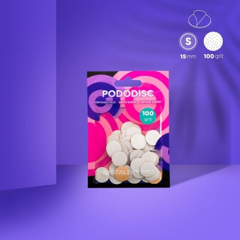 STALEKS keičiami abrazyvai podo diskui PODODISC S EXPERT 100 gr, 50 vnt 2 STALEKS keičiami abrazyvai podo diskui PODODISC S EXPERT 100 gr, 50 vnt 2