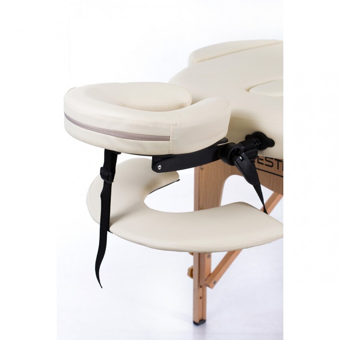 Profesionalus sulankstomas masažo stalas kosmetologams RESTPRO® CLASSIC OVAL 2 CREAM 3 Profesionalus sulankstomas masažo stalas kosmetologams RESTPRO® CLASSIC OVAL 2 CREAM 3