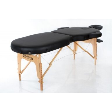 Profesionalus sulankstomas masažo stalas VIP OVAL 2 BLACK Profesionalus sulankstomas masažo stalas VIP OVAL 2 BLACK
