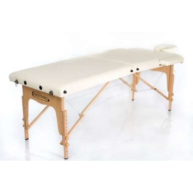 Profesionalus sulankstomas masažo stalas Classic-2 CREAM Profesionalus sulankstomas masažo stalas Classic-2 CREAM
